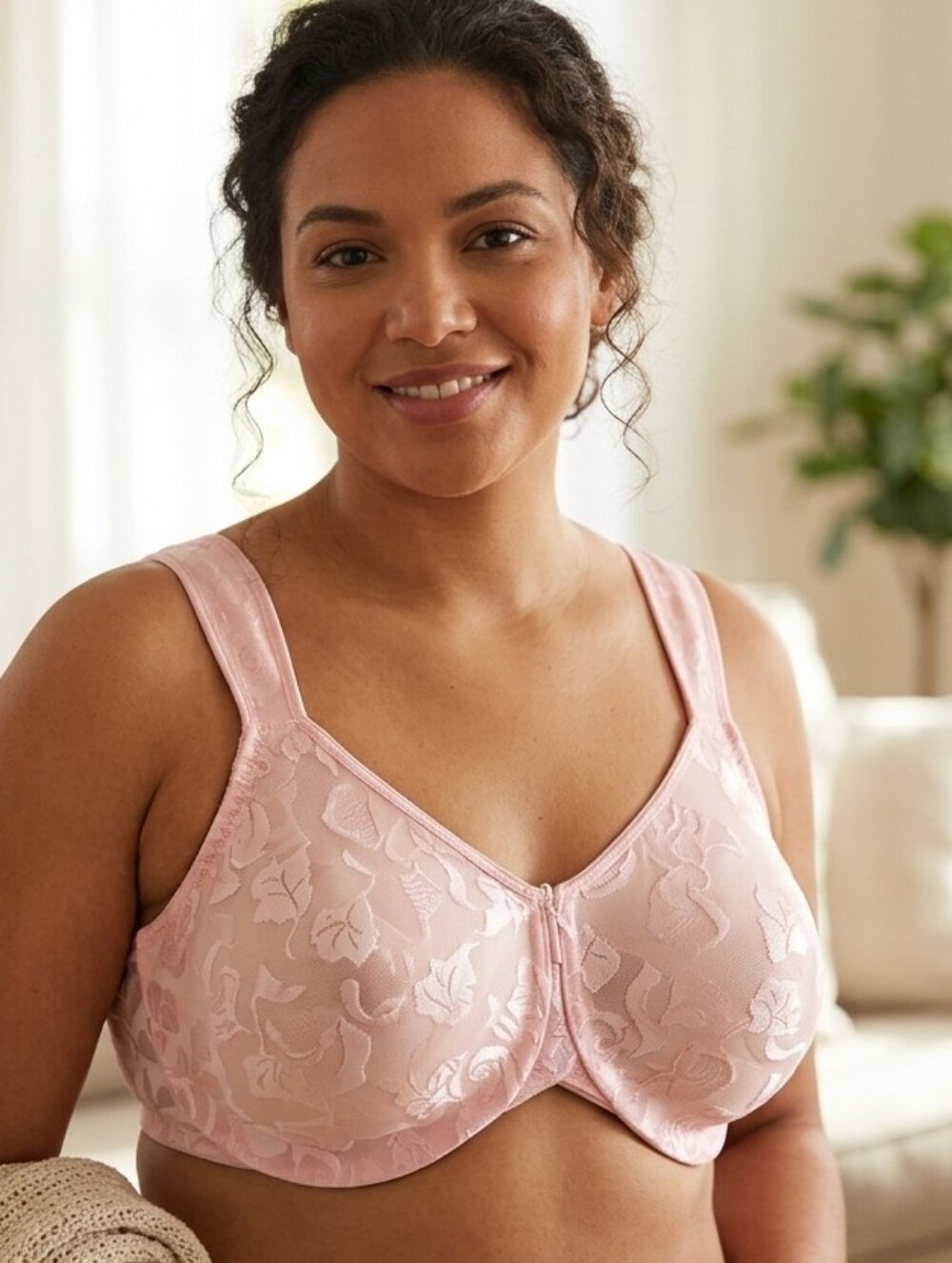 Wacoal Pink Floral Full-Coverage Underwire Bra